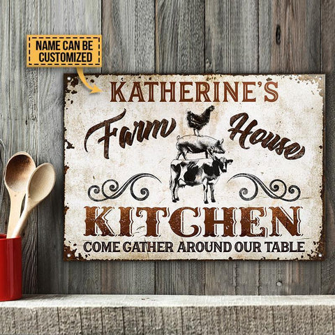 Products Personalized Farm Farmhouse Kitchen Customized Classic Metal Signs | Colorful 20x30cm 30x45cm