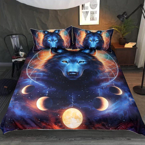 Dreamcatcher Wolf by JoJoesArt Bedding Set