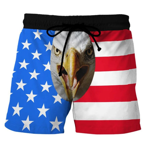 American Hawk Men Shorts Custom Swim Trunks