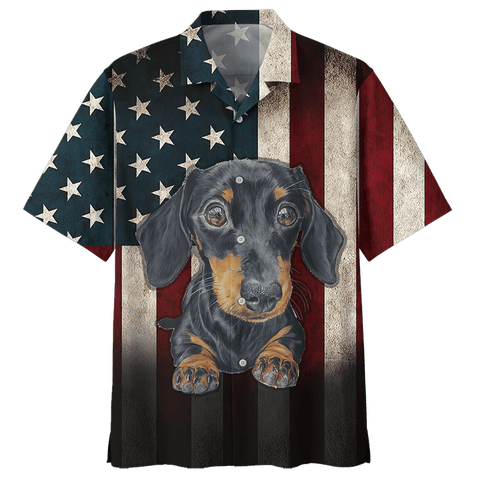 DACHSHUND HAWAIIAN SHIRT 1