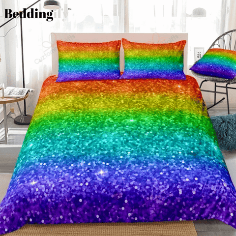 RAINBOW GLITTER LGBT KK0909085 BEDDING SET