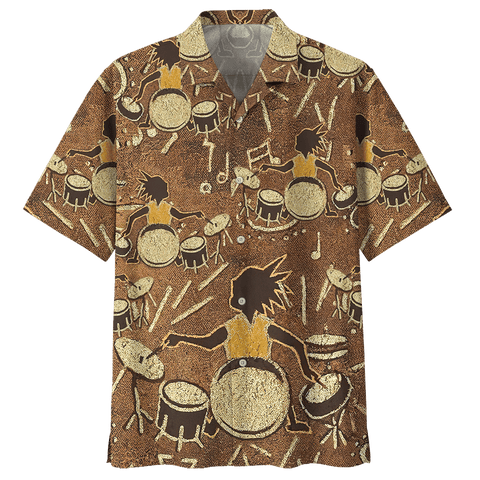 Man Hawaii Shirt DRUM HAWAIIAN SHIRT 850614, Shirt for Music Lover, Drum Gift Idea