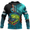 Mahi mahi Fishing on the helm 3D all over printing shirts for men and women