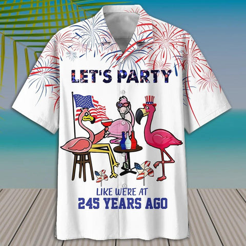 Let's Party Flamingo Hawaiian Shirt 2