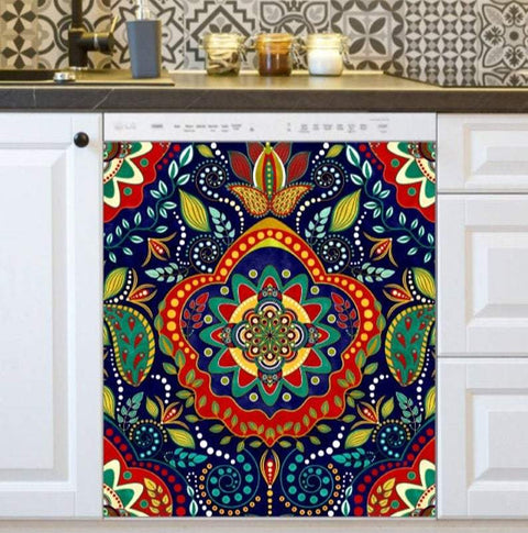 Beautiful Ethnic Mandala Dishwasher Cover Kitchen Decor Home Decoration HT